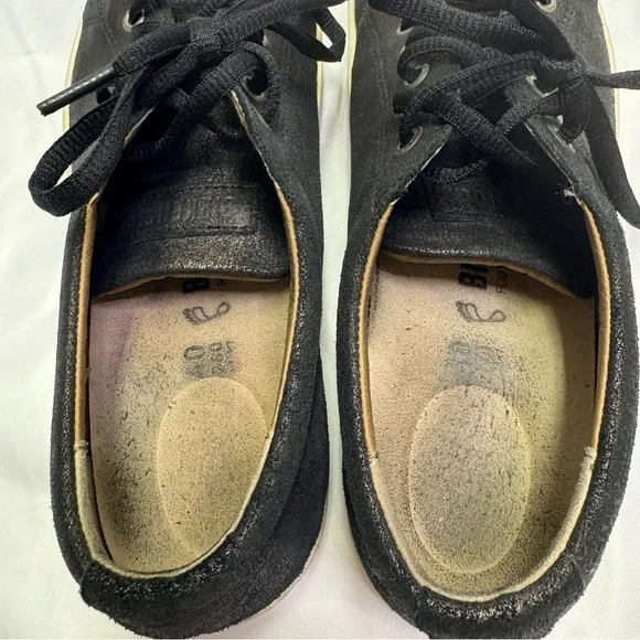 Birkenstock Arran Women’s 40 Low Top Leather Low Top Sneakers in Black Metallic - Picture 8 of 9